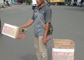 Aksi Kepedulian Korban Banjir Digelar di Tugu Monumen Perjuangan Kota Muara Enim