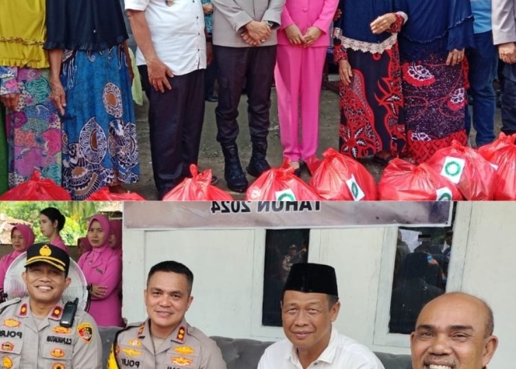 Kapolres dan Bhayangkari Muara Enim laksanakan Baksos ke Masyarakat Tanjung Raman