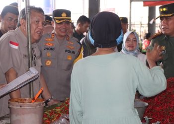 Jelang Pemilu 2024 , Stok & Harga Pangan di Pasar Inpres Muara Enim Dimonitoring