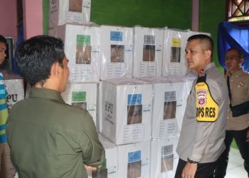 Kapolres Muara Enim Cek Gudang PPK Kecamatan Tanjung Agung dan Panang Enim