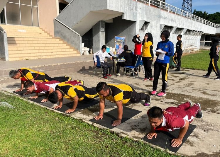 Personil Polres Muara Enim Jalani Test Kesamaptaan Semester I Tahun 2024