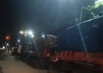 “Breaking News “Malam Ini Jalan Kawasan Kota Muara Enim Terjadi Kemacetan Panjang