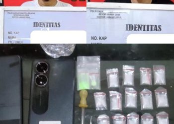 Pelaku Narkoba di Gang Senggol Pasar Baru Desa Lingga Lawang Kidul Diringkus