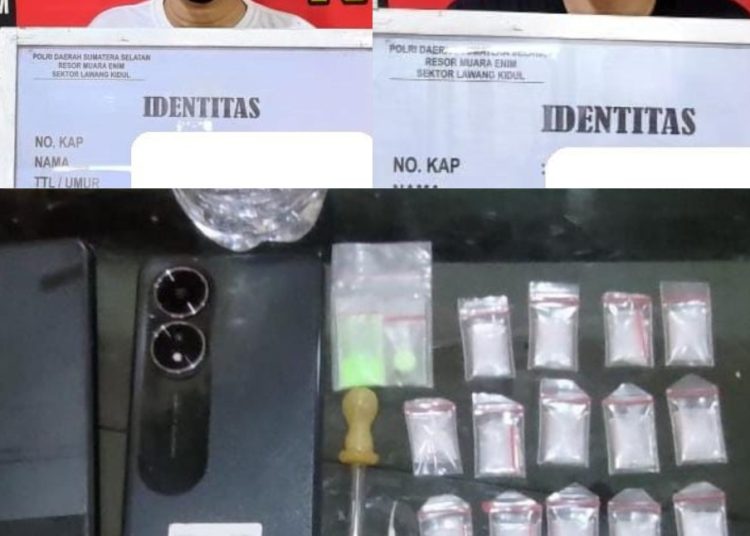 Pelaku Narkoba di Gang Senggol Pasar Baru Desa Lingga Lawang Kidul Diringkus