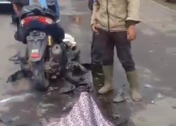 Diduga Alami Tabrak Lari, Korban Laka Gunakan Nmax Dijalan Lintas Belimbing Muara Enim Tewas Ditempat