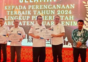 Kecamatan Gelumbang Raih Penghargaan Terbaik I Perencanaan Tahun 2024 Lingkup Kab.Muara Enim