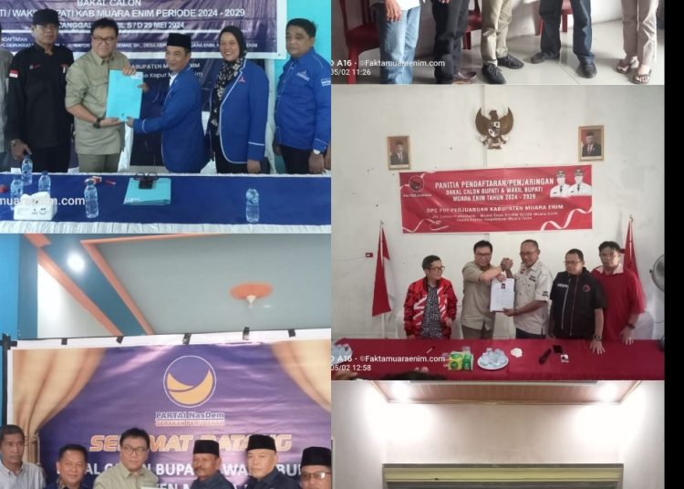 Tunjukkan Keseriusan, H.Nasrun Umar Kembalikan Berkas Formulir Pilkada Kabupaten Muara Enim 2024″