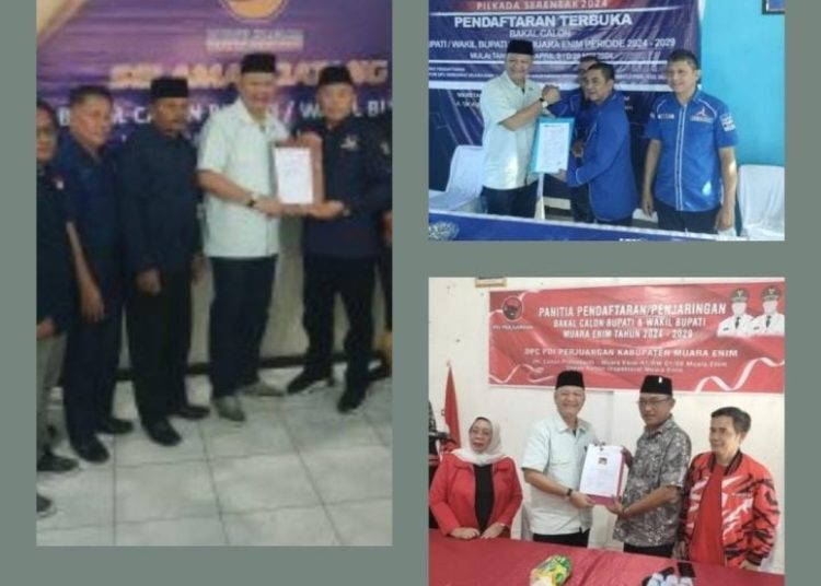 Kembalikan formulir Pendaftaran untuk Bakal calon Bupati Muara Enim,Hanan Berharap Gerakan kembalikan Kemakmuran Masyarakat Muara Enim linier, dan Inovatif