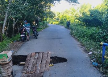 BPD dan Warga Gerinam Akan Lakukan Sweeping Kendaraan Perusahaan Terkait Jalan Jembatan Amblas