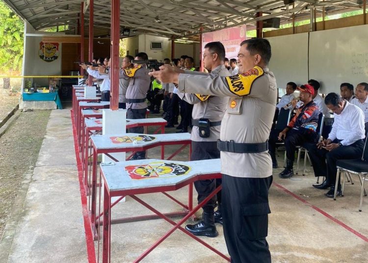 Tingkatkan Kemampuan Polres Muara Enim Gelar Latihan Menembak Jitu