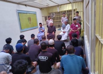 Sat Tahti Polres Muara Enim : Pembinaan Rohani dan Mental Kepada Tahanan