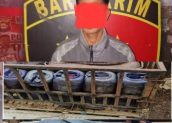 Sat Reskrim Polres Muara Enim : Ringkus Tersangka Penyalahgunaan BBM di Jalan Lintas