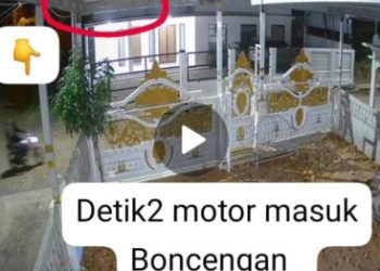 Dicurigai Pelaku Pencuri Motor Wartawan di Muara Enim Terekam CCTV