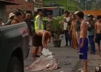 Pengendara Motor Vino Tewas Diduga Tersenggol Truk Batu Bara