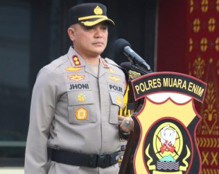 Kapolres Muara Enim Pimpin Sertijab PJU dan Sejumlah Kapolsek