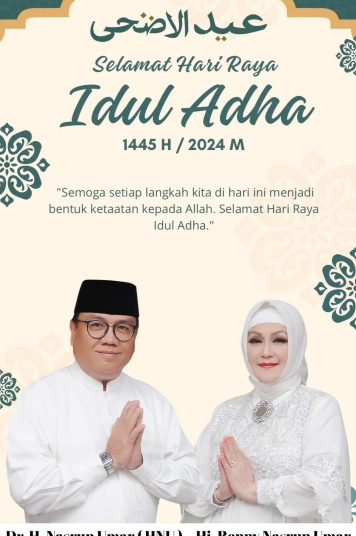 H. Nasrun Umar, Bakal Calon Bupati Muara Enim 2024-2029, Ucapkan Selamat Hari Raya Idul Adha 1445 H kepada Masyarakat Muara Enim