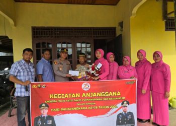 Sambut HUT Bhayangkara Ke-78 Polsek Gunung Megang Anjangsana Ke Purnawirawan Dan Warakawuri
