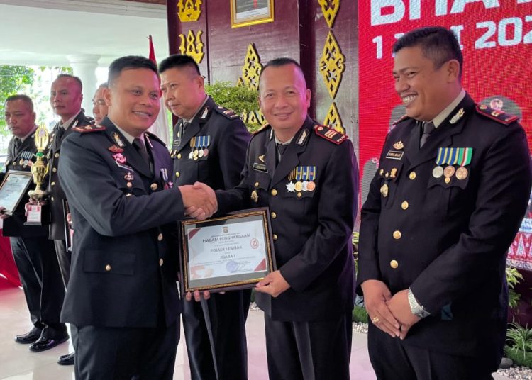 Polsek Lembak Raih Juara 1 Lomba Kebersihan Tingkat Jajaran Polres