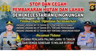 Polsek Lembak : Stop Dan Cegah Pembakaran Hutan Dan Lahan Karena Dapat Dipidana