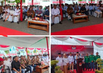 Ratusan Relawan HNU-LIA Antar Pasangan Calon Bupati dan Wakil Bupati Muara Enim Mendaftar ke KPU