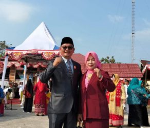 Anggota DPRD Muara Enim dari PKB, Septi Agsiadi, Hadiri Upacara Peringatan HUT RI ke-79 di Ujanmas Baru